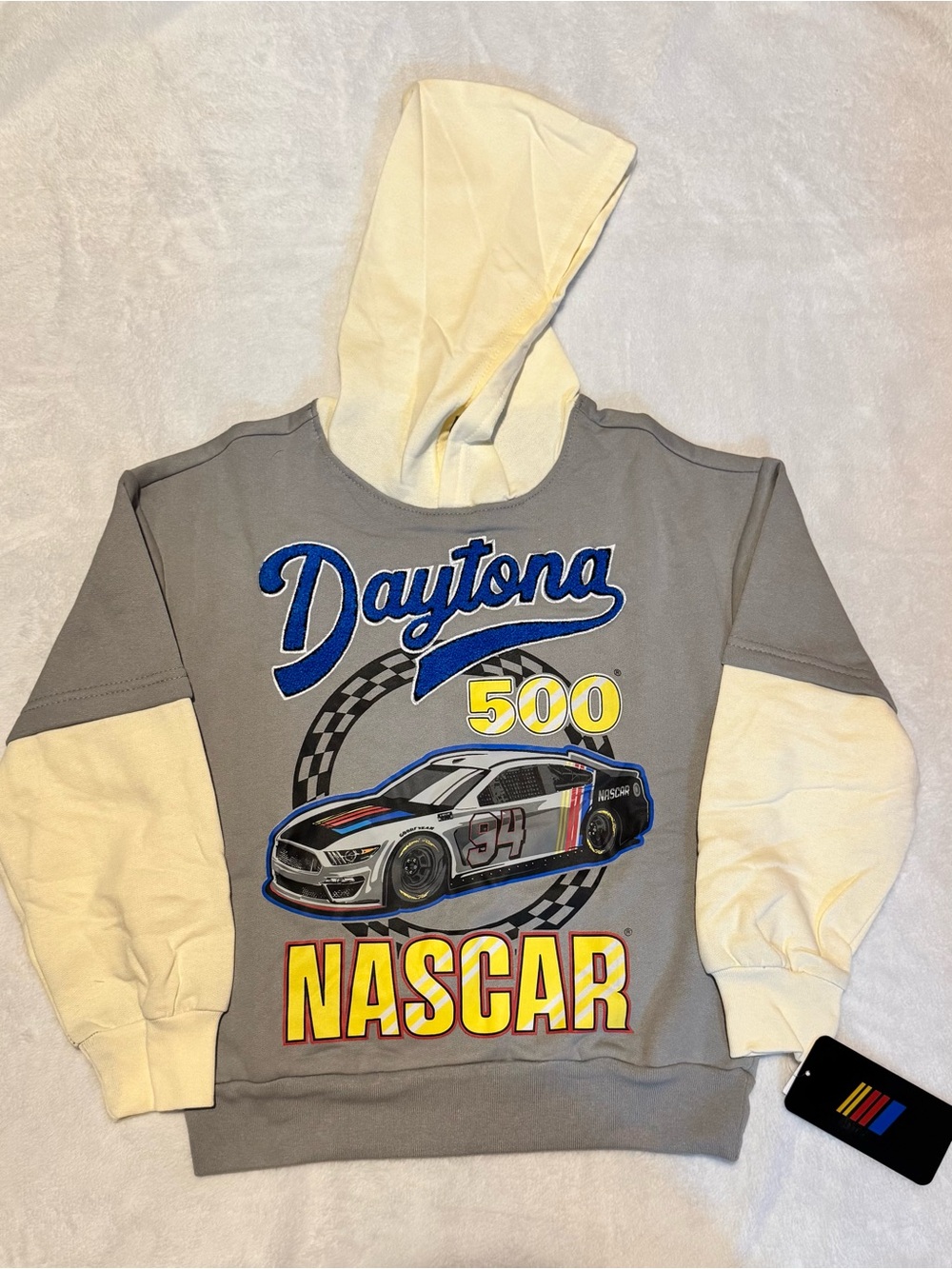 NASCAR Daytona 500 Hoodie for Kids - Gray & Cream